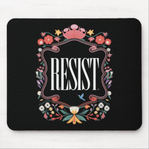 Resist Floral Protest Trump Anti Trump  Mouse Pad
