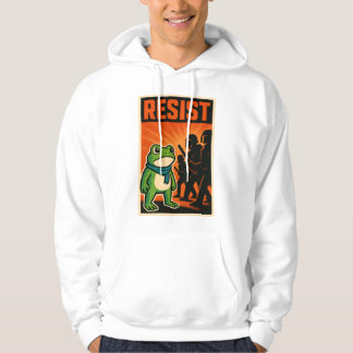 resist frog, frog resistance, portland frog hoodie