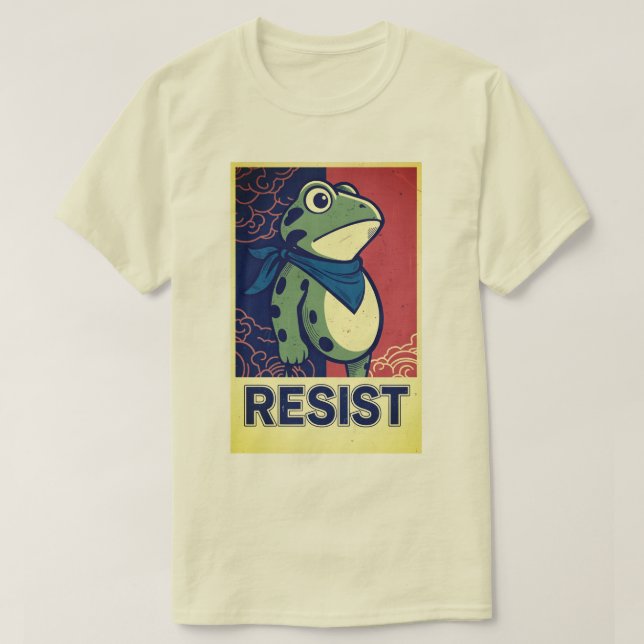 Resist Frog Portland Frog Protest T-Shirt (Design Front)