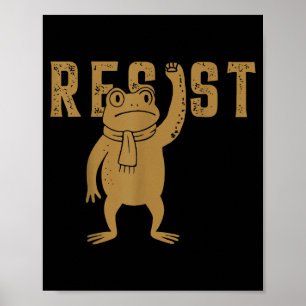 Resist Frog Rtland Frog Protest For Men Women Poster