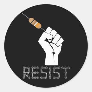Resist Funny Gift Idea For Electrical Engineers Te Classic Round Sticker