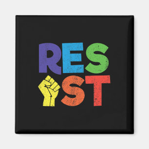 Resist Gay Lgbt Community Support Gift For Queer P Magnet