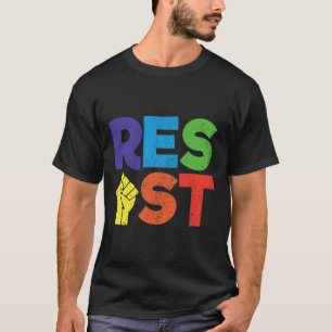 Resist Gay Lgbt Community Support Gift For Queer P T-Shirt