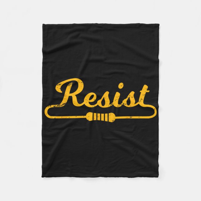 Resist Gift Idea For Electrical Engineers  Fleece Blanket (Front)