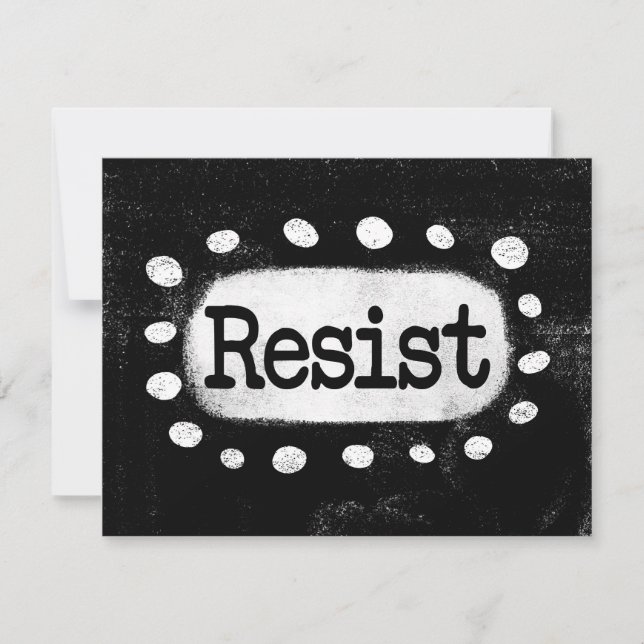 Resist Greeting Card (Front)