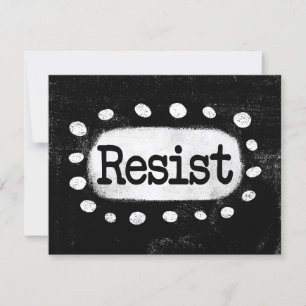 Resist Greeting Card