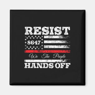Resist Hands Off 86 47 Usa Us American Flag Appare Magnet