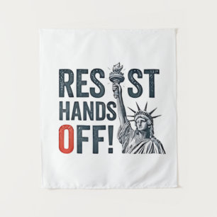 Resist Hands Off Libertiy Status Anti Trump  Tapestry