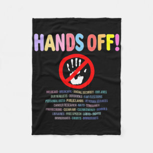 Resist Hands Off Protest 2025  Fleece Blanket