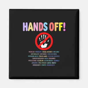 Resist Hands Off Protest 2025 Magnet