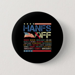 Resist Hands Off Protest Social Security And Medic 6 Cm Round Badge