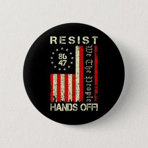 Resist Hands Off Protest Social Security Medicare 6 Cm Round Badge