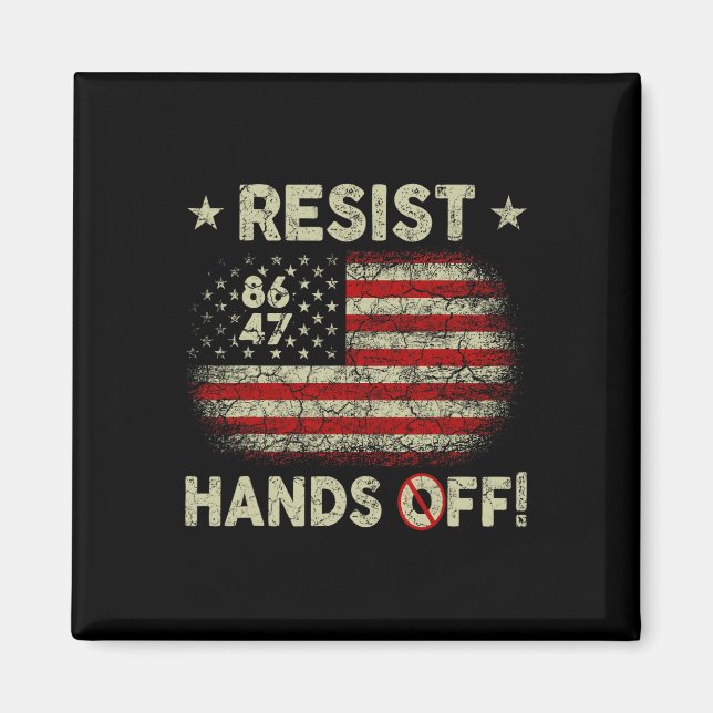 Resist Hands Off Protest Social Security Medicare  Magnet (Front)