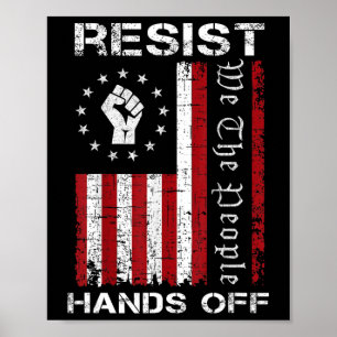 Resist Hands Off Protest Social Security Medicare  Poster