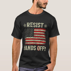 Resist Hands Off Protest Social Security Medicare  T-Shirt