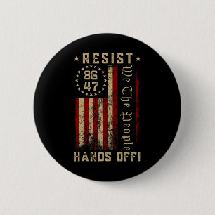 Resist Hands Off Social Security Medicare Medicaid 6 Cm Round Badge