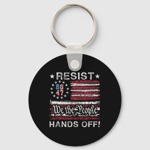 Resist Hands Off Social Security Medicare Medicaid Key Ring