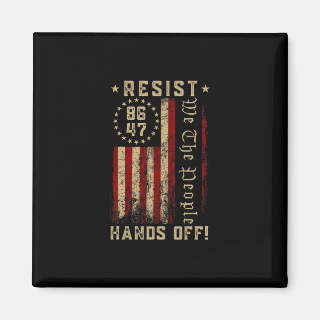 Resist Hands Off Social Security Medicare Medicaid Magnet (Front)