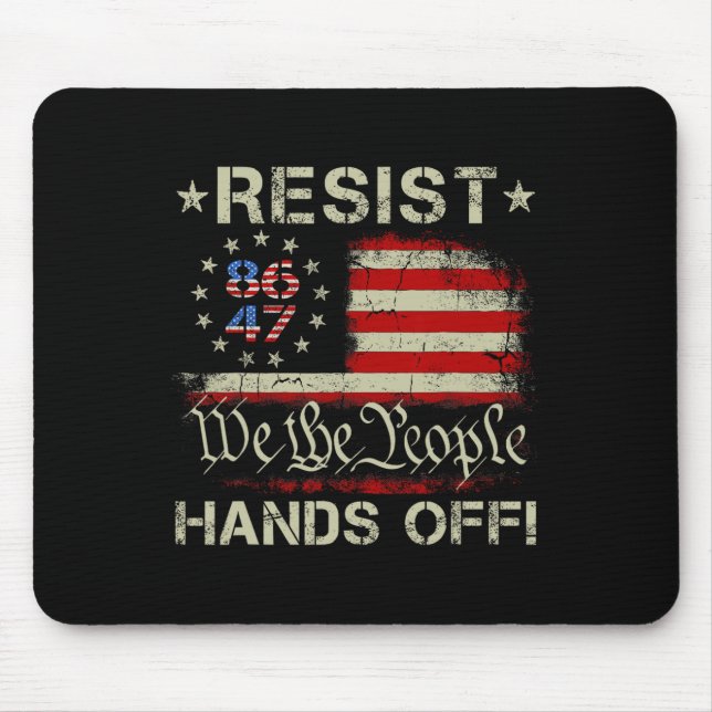 Resist Hands Off Social Security Medicare Medicaid Mouse Pad (Front)