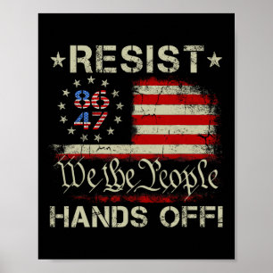 Resist Hands Off Social Security Medicare Medicaid Poster