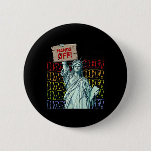 Resist Hands Off Vintage We The People American Fl 6 Cm Round Badge