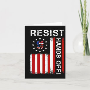 Resist Hands Off Vintage We The People American Fl Card