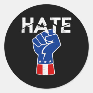 Resist Hate America Political Dissent Classic Round Sticker