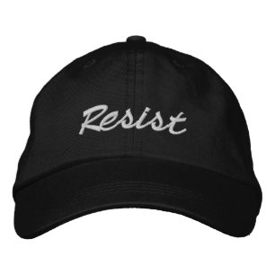 Resist hot pink white script cute embroidered hat