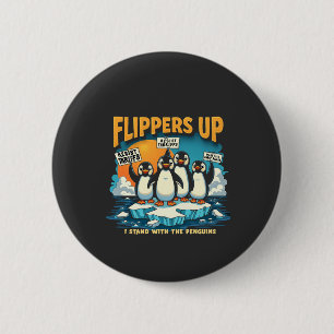 Resist I Stand With Penguins 6 Cm Round Badge