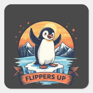Resist I Stand With Penguins Anti Trump Square Sticker