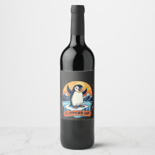 Resist I Stand With Penguins Anti Trump Wine Label