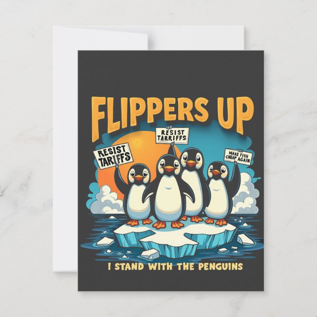 Resist I Stand With Penguins Card (Front)