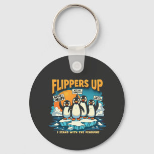 Resist I Stand With Penguins Key Ring