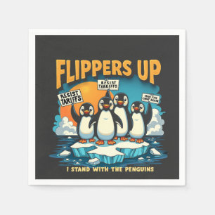 Resist I Stand With Penguins Napkin