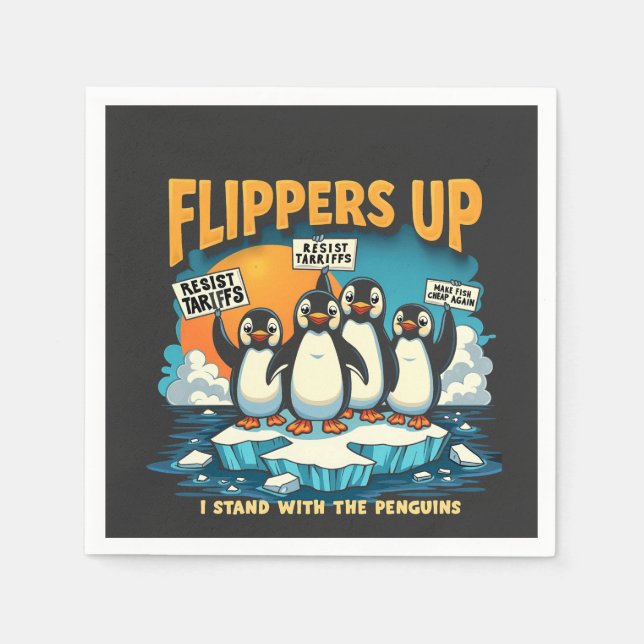 Resist I Stand With Penguins Napkin (Front)