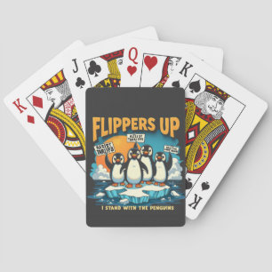 Resist I Stand With Penguins Playing Cards