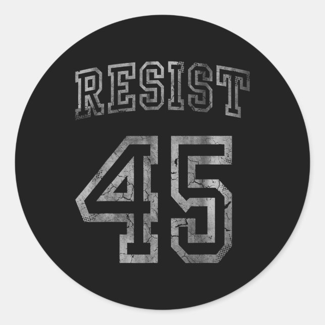 Resist Impeach 45 Trump  Classic Round Sticker (Front)