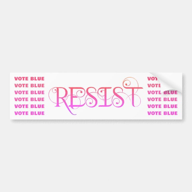 Resist in Pink Bumper Sticker (Front)