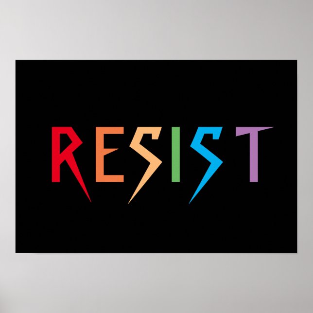 Resist in Rainbow Colours Poster (Front)