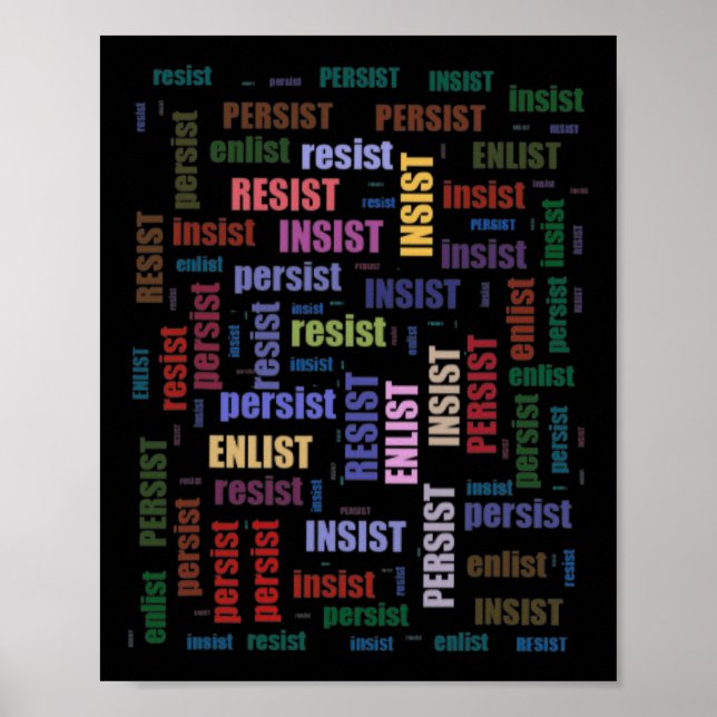 Resist Insist Persist Enlist  Poster (Front)