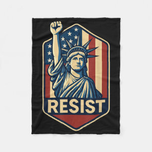 Resist - Lady Liberty Fist Fleece Blanket