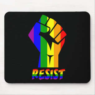 Resist Lgbt Pride Love T Shirt Gay Lesbian Cool Te Mouse Pad