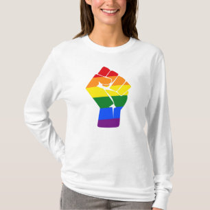 #Resist LGBT Rainbow Raised Fist Protest T-Shirt