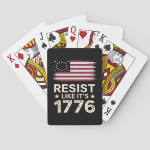 Resist Like It's 1776 American Conservative Flag Playing Cards