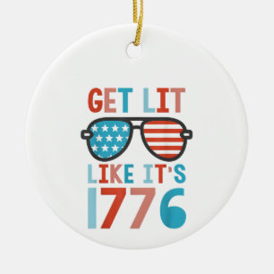 Resist Like It's 1776 Ceramic Ornament