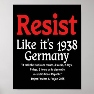 Resist Like It's 1938 Germany 18 Poster