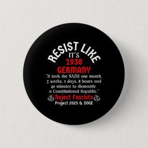 Resist Like Its 1938 Germany _2  6 Cm Round Badge