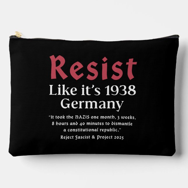 Resist Like It's 1938 Germany Accessory Pouch (Front)