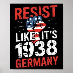 Resist Like It's 1938 Germany Activist Reject Anti Poster