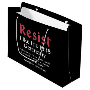 Resist Like It's 1938 Germany Large Gift Bag